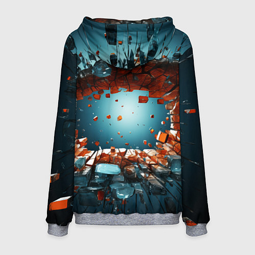 Мужская толстовка Объемная дыра из частиц / 3D-Меланж – фото 2