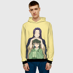 Толстовка-худи мужская Джинши и Маомао - монолог фармацевта, цвет: 3D-черный — фото 2