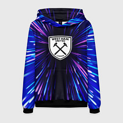 Толстовка-худи мужская West Ham neon energy, цвет: 3D-черный