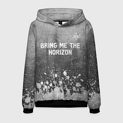 Толстовка-худи мужская Bring Me the Horizon - grey gradient посередине, цвет: 3D-черный