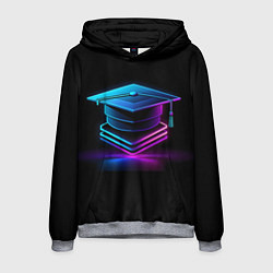 Толстовка-худи мужская Неоновая шапочка магистра, цвет: 3D-меланж