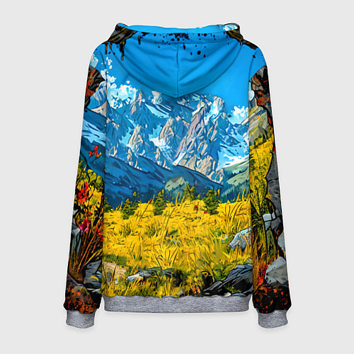 Мужская толстовка Горный козел / 3D-Меланж – фото 2