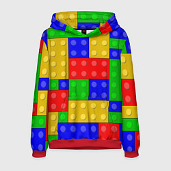 Толстовка-худи мужская Детали Лего, цвет: 3D-красный