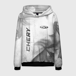 Толстовка-худи мужская Chery - white gradient вертикально, цвет: 3D-черный