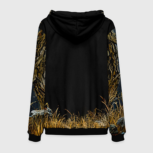 Мужская толстовка Олень в ночи / 3D-Черный – фото 2