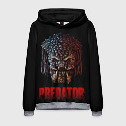 Толстовка-худи мужская Хищник из черепов, цвет: 3D-меланж