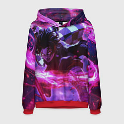 Толстовка-худи мужская Клинок рассекающий демонов - аниме, цвет: 3D-красный