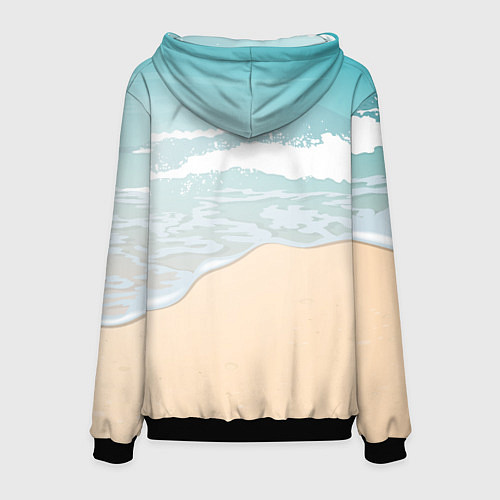 Мужская толстовка Keep your ocean inside / 3D-Черный – фото 2