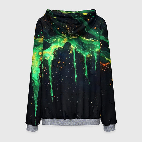 Мужская толстовка Зеленая кислота / 3D-Меланж – фото 2