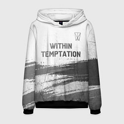 Толстовка-худи мужская Within Temptation - white gradient посередине, цвет: 3D-черный