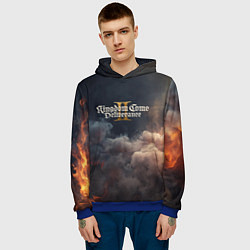 Толстовка-худи мужская Kingdom Come Deliverance 2 лого, цвет: 3D-синий — фото 2