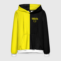 Толстовка-худи мужская Нирвана два цвета, цвет: 3D-белый