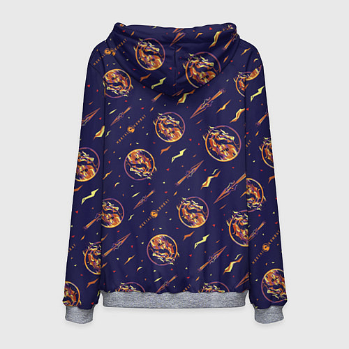 Мужская толстовка Mortal Kombat logo pattern / 3D-Меланж – фото 2