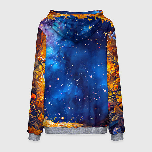 Мужская толстовка Крыса и космическое небо / 3D-Меланж – фото 2