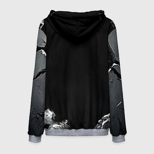 Мужская толстовка Енот на черном / 3D-Меланж – фото 2