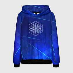 Толстовка-худи мужская Coldplay blue poly, цвет: 3D-черный