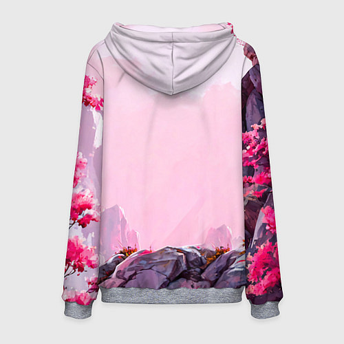 Мужская толстовка Козлик в розовом свете / 3D-Меланж – фото 2