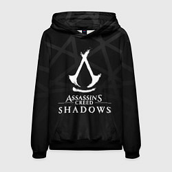 Толстовка-худи мужская Assassins creed shadows - монохромный, цвет: 3D-черный