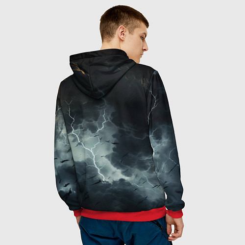 Мужская толстовка Kingdom Come Deliverance 2 логотип игры / 3D-Красный – фото 4