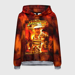 Толстовка-худи мужская Indiana Jones and the raiders of the lost ark, цвет: 3D-меланж