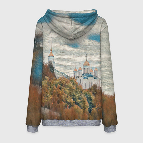 Мужская толстовка Храм на горе / 3D-Меланж – фото 2