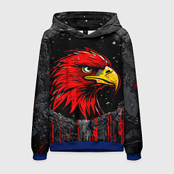 Толстовка-худи мужская Орел Атланта Хокс в стене, цвет: 3D-синий