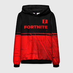Толстовка-худи мужская Fortnite - red gradient посередине, цвет: 3D-черный
