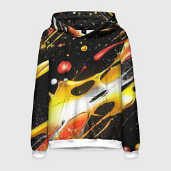 Толстовка-худи мужская Текстура краска, цвет: 3D-белый