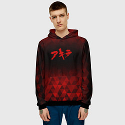 Толстовка-худи мужская Akira red poly, цвет: 3D-черный — фото 2