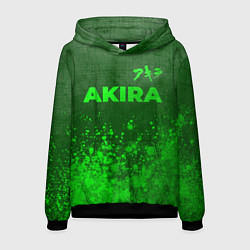 Толстовка-худи мужская Akira - green gradient посередине, цвет: 3D-черный