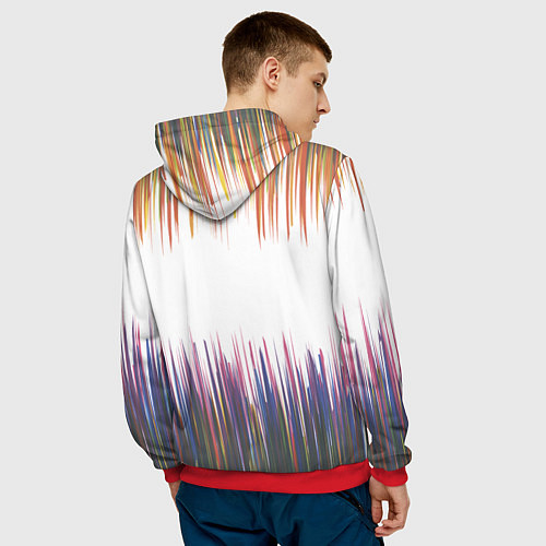 Мужская толстовка Бахрома / 3D-Красный – фото 4