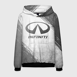 Толстовка-худи мужская Infiniti - white gradient, цвет: 3D-черный