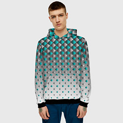 Толстовка-худи мужская Фигурный каскад, цвет: 3D-черный — фото 2