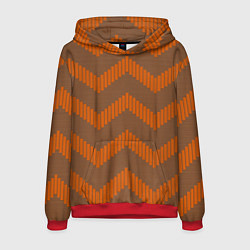 Толстовка-худи мужская Зигзаг, цвет: 3D-красный