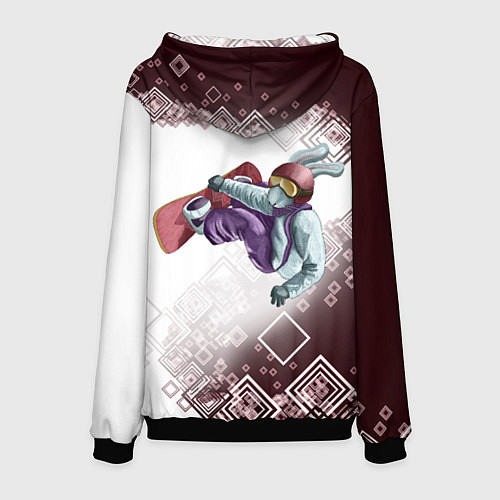 Мужская толстовка Снуоборд / 3D-Черный – фото 2