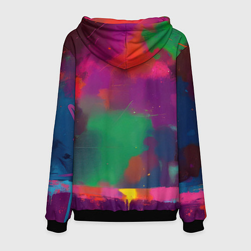 Мужская толстовка Джокер в краске / 3D-Черный – фото 2