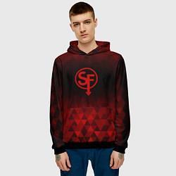 Толстовка-худи мужская Sally Face red poly, цвет: 3D-черный — фото 2