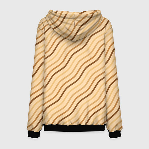 Мужская толстовка Мягкие волны / 3D-Черный – фото 2