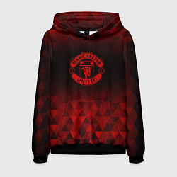 Толстовка-худи мужская Manchester United red poly, цвет: 3D-черный