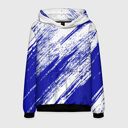 Толстовка-худи мужская The color is white and blue, цвет: 3D-черный
