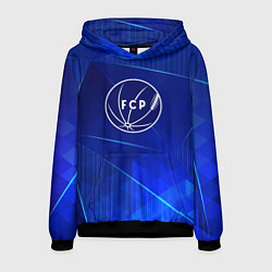 Толстовка-худи мужская Porto blue poly, цвет: 3D-черный