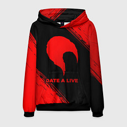 Толстовка-худи мужская Date A Live - red gradient, цвет: 3D-черный