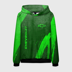 Толстовка-худи мужская Chevrolet - green gradient вертикально, цвет: 3D-черный