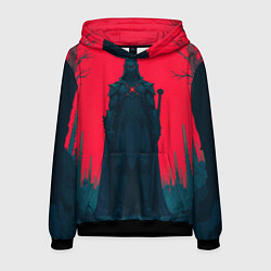 Толстовка-худи мужская Фигура в чёрном, цвет: 3D-черный