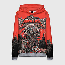 Толстовка-худи мужская Metallica - iron skeleton, цвет: 3D-меланж