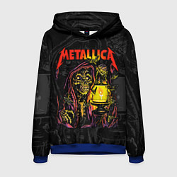 Толстовка-худи мужская Metallica - skeleton with a lantern, цвет: 3D-синий