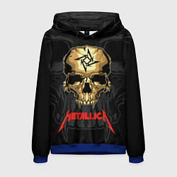 Толстовка-худи мужская Metallica - skull with fangs, цвет: 3D-синий