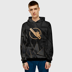 Толстовка-худи мужская Chainsaw Man golden poly, цвет: 3D-черный — фото 2