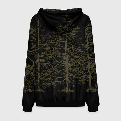Мужская толстовка Славянский мир - медведь / 3D-Черный – фото 2