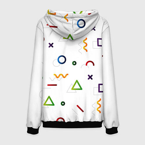 Мужская толстовка Геометрический хаос / 3D-Черный – фото 2